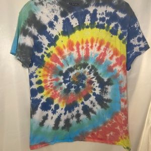 Multicolor Hand Tie Dyed Short Sleeve Tee Size M
